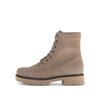 Schnürstiefelette beige