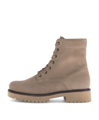 Schnürstiefelette beige