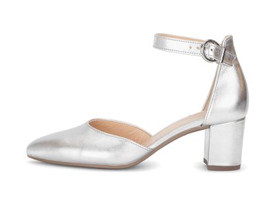 Décolleté con cinturino argento