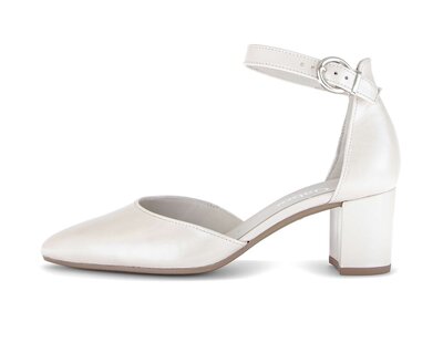 Décolleté con cinturino bianco