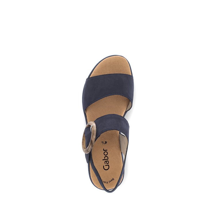 Sandalo con plateau blu #5