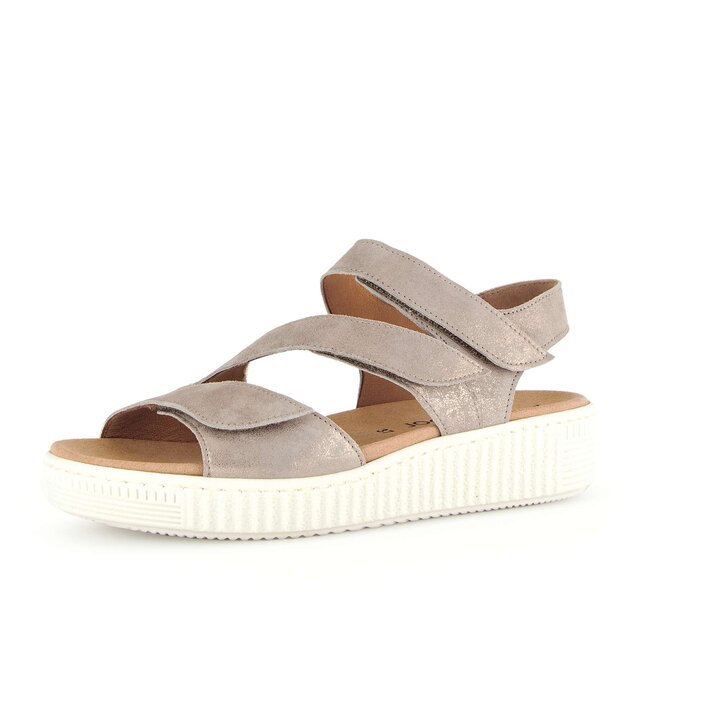 Sandalo con plateau beige #2