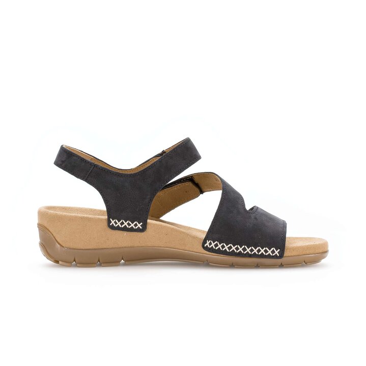 Sandaleno met sleehak blauw #1