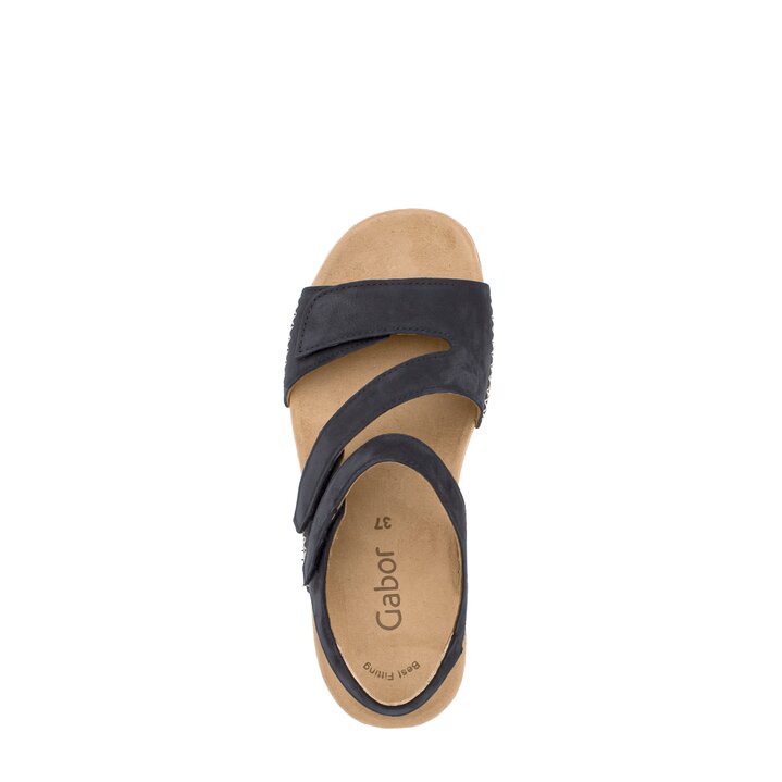 Sandaleno met sleehak blauw #5