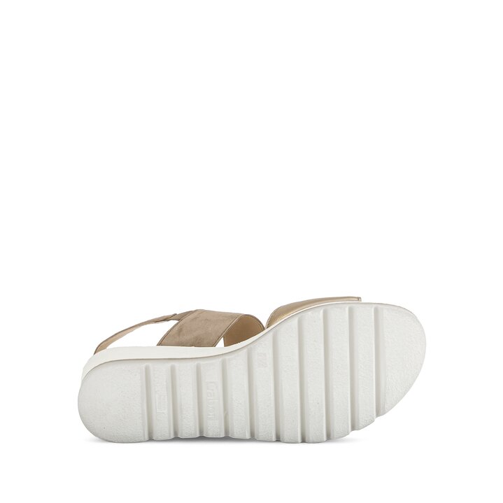 Sandalo con plateau beige #4