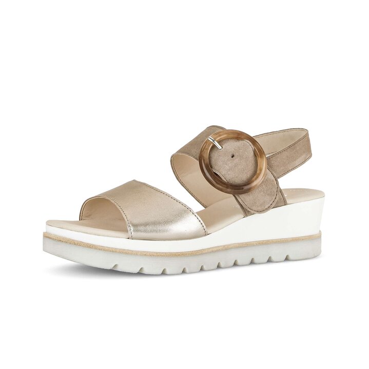 Sandalo con plateau beige #2