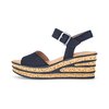 Sandales compensées bleu