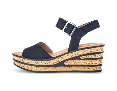 Sandaleno met sleehak blauw