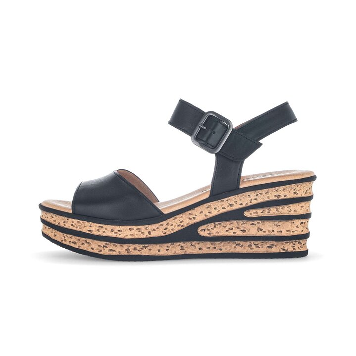 Keilsandalette schwarz #0