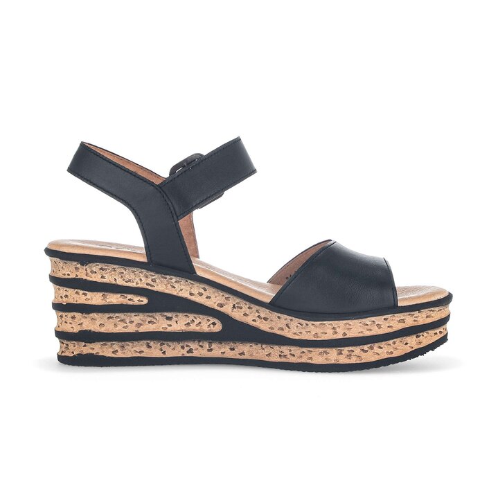 Keilsandalette schwarz #1