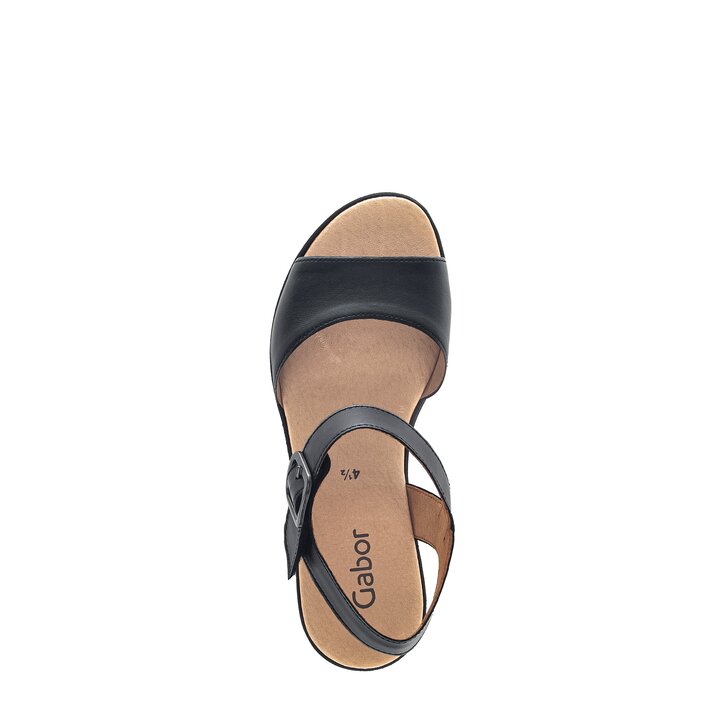 Keilsandalette schwarz #5