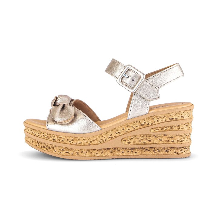 Sandales compensées or #0