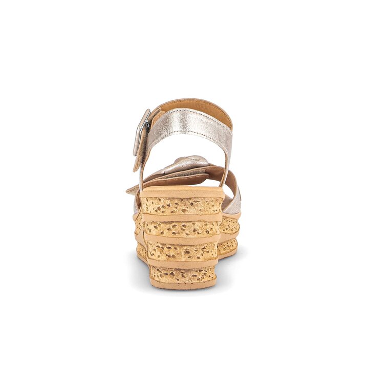 Sandales compensées or #3