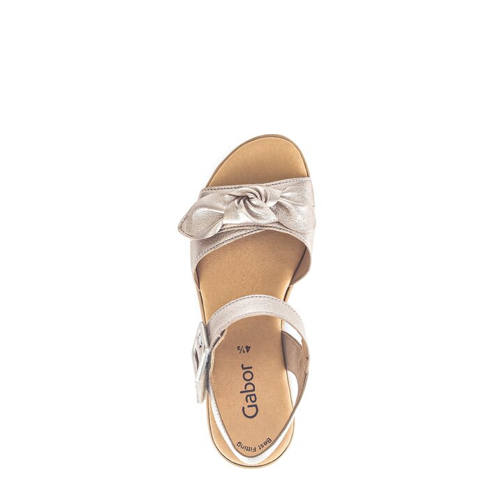 Sandales compensées or #5