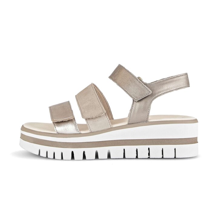 Sandalo con plateau beige #0