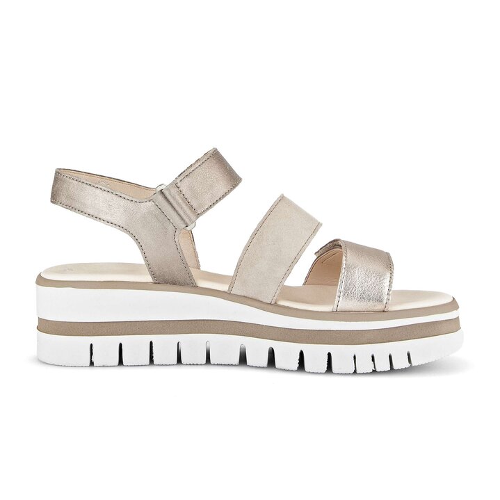 Sandalo con plateau beige #1