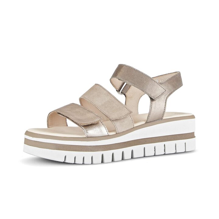 Sandalo con plateau beige #2