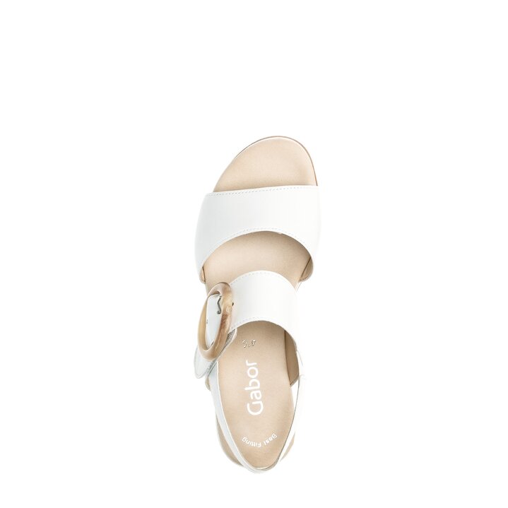 Platåsandaler vit #5
