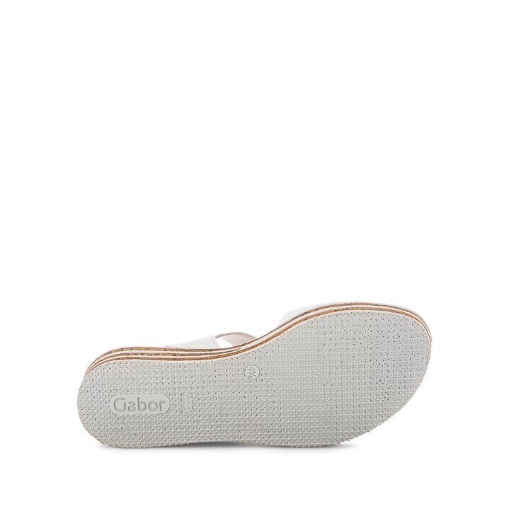 Sandalo con plateau crema #4