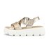 Platåsandaler guld