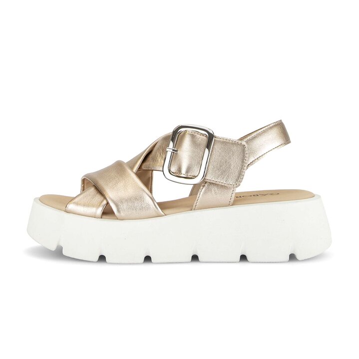 Platåsandaler guld #0