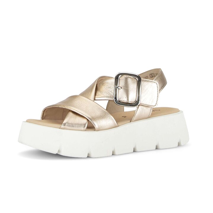 Platåsandaler guld #2