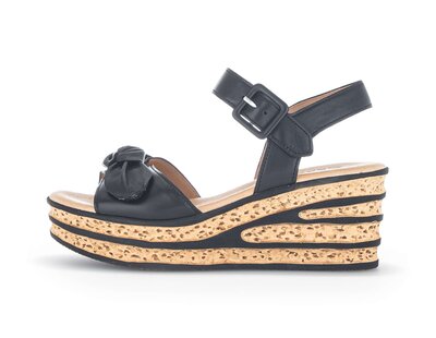 Sandales compensées noir