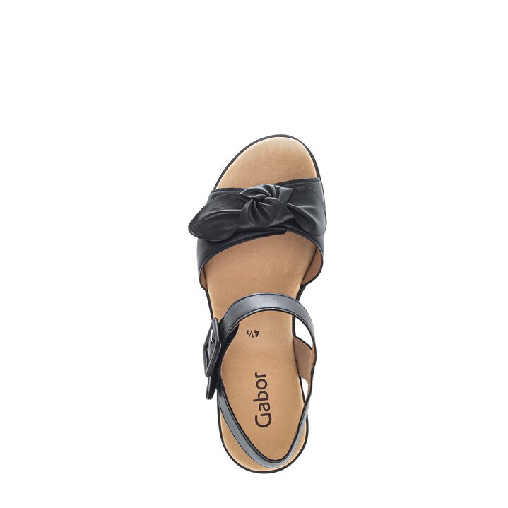Sandalo con zeppa nero #5