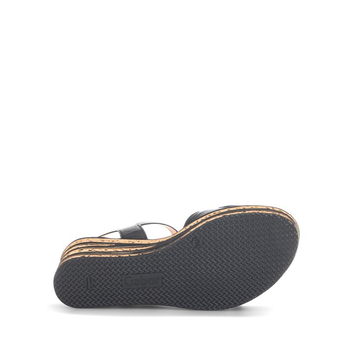 Sandalo con zeppa nero #4