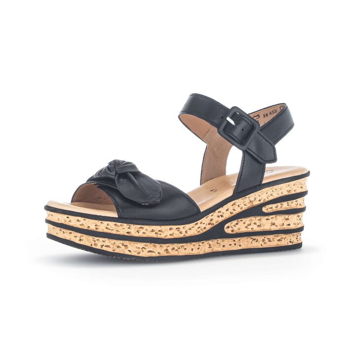 Sandalo con zeppa nero #2