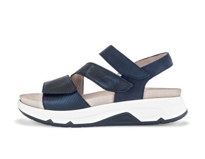 Sandale met plateauzool blauw