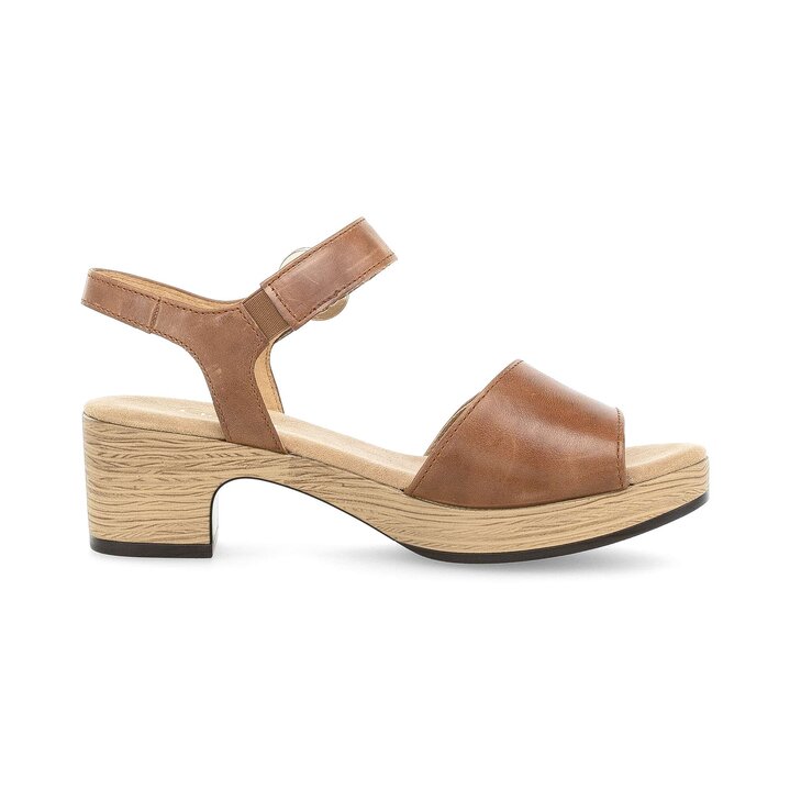 Sandale met plateauzool bruin #1