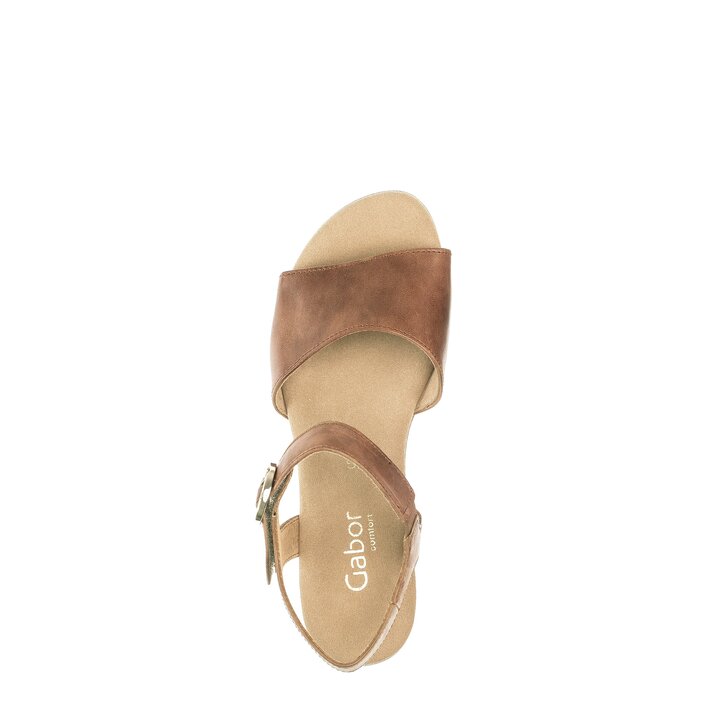 Sandale met plateauzool bruin #5