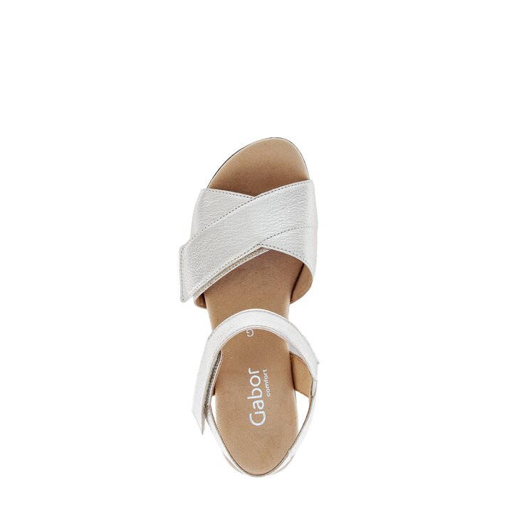 Sandale met plateauzool beige #5