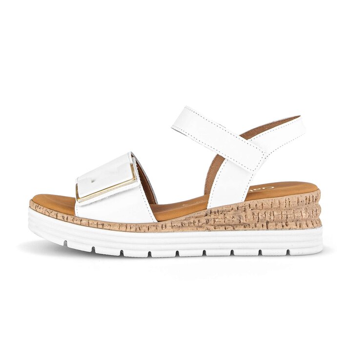 Sandale à plateforme blanc #0