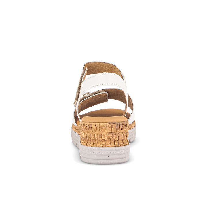 Sandale met plateauzool crème #3