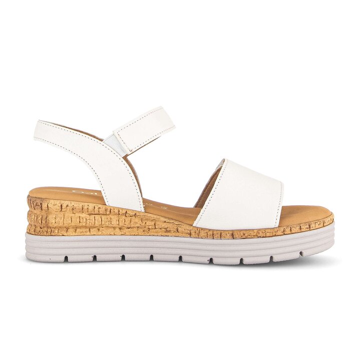 Sandale met plateauzool crème #1