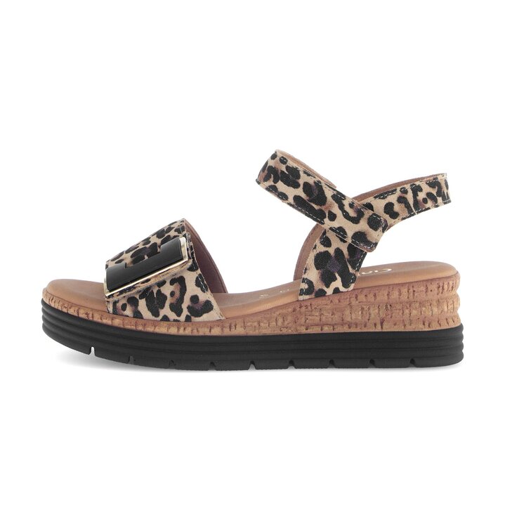 Sandale à plateforme beige #0