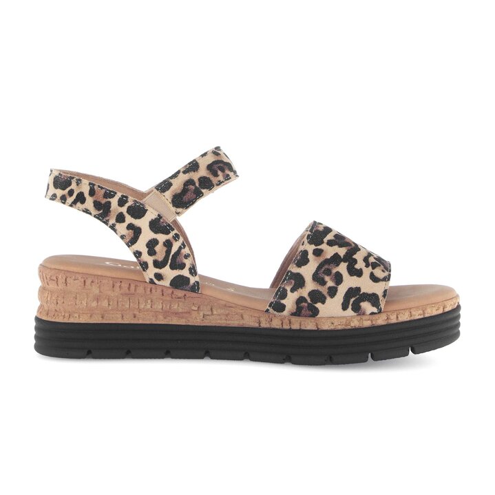 Sandale à plateforme beige #1