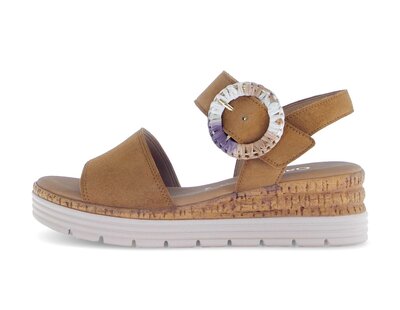 Sandale à plateforme marron