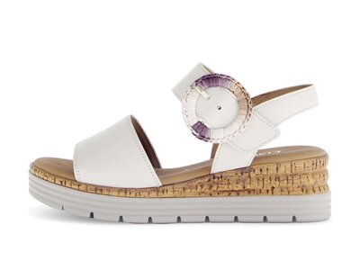 Sandale à plateforme crème