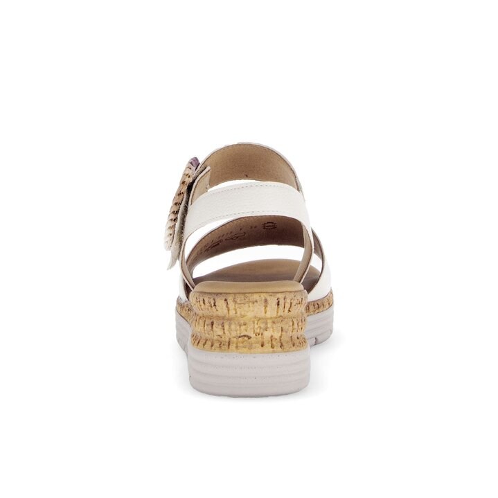 Sandalo con plateau crema #3