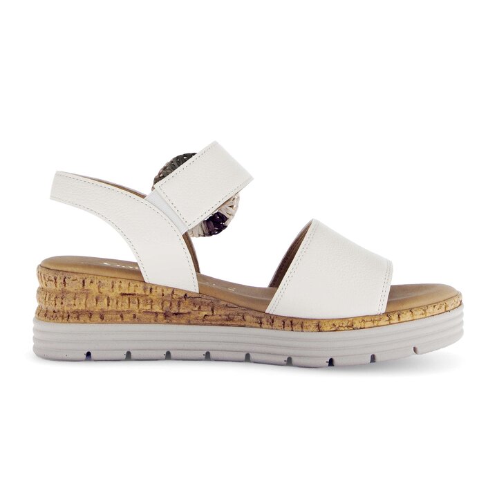 Sandalo con plateau crema #1