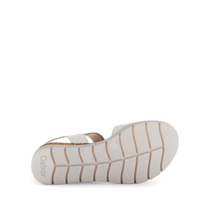 Sandalo con plateau crema #4