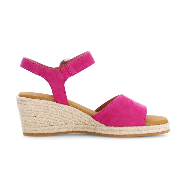 Sandalo con zeppa rosa fucsia #1