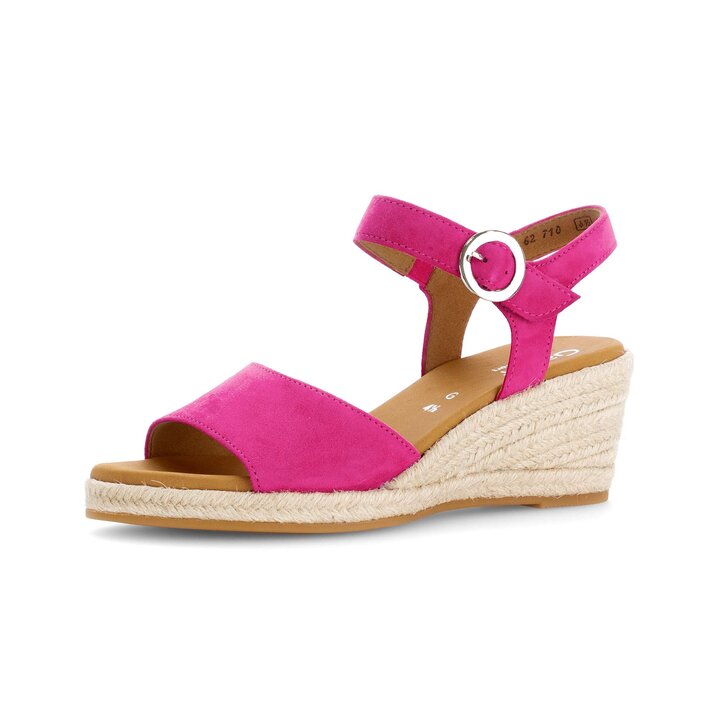 Sandalo con zeppa rosa fucsia #2