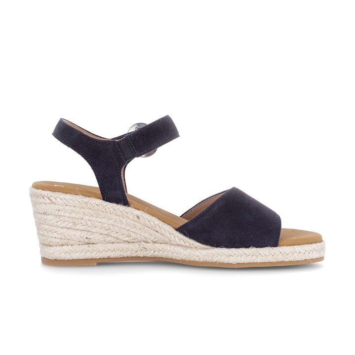 Sandalo con zeppa blu #1