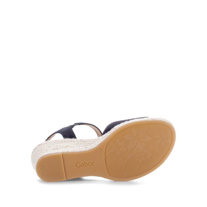 Sandalo con zeppa blu #4