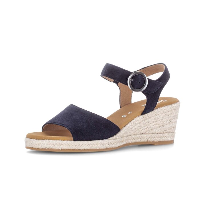 Sandalo con zeppa blu #2