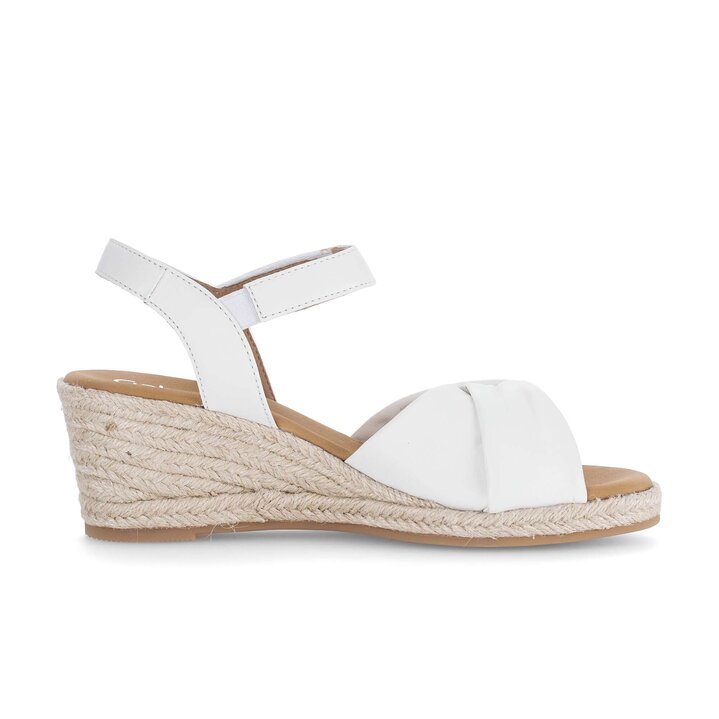 Sandalo con zeppa bianco #1